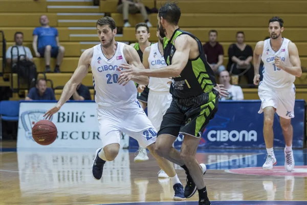 Zagreb Croatie Mai 2018 Match Quart Finale Basketball Entre Cibona — Photo