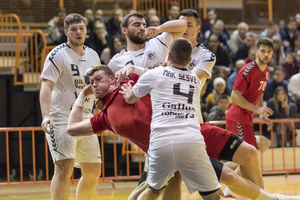 Zagreb Croatia February 2018 Croatian Championships Men Handball Dubrava Sesvete — 스톡 사진