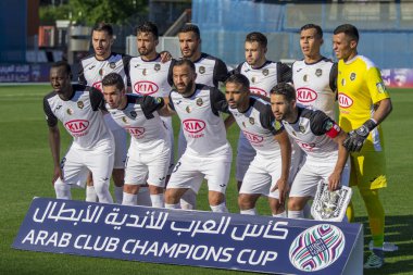 Zagreb, Hırvatistan - 31 Temmuz 2018: Arap Kulüp Şampiyonlar Kupası, Al Ain - Es Setif. Es Setif sıralaması