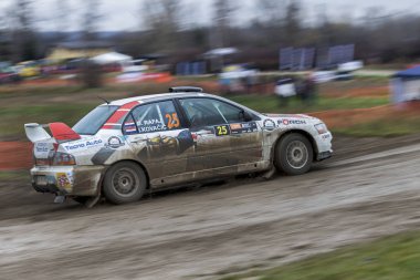 Sveta Nedelja, Hırvatistan - 26 Kasım 2017: 8. Darko Rafaj - Igor Kovacic / Mitsubishi Lancer Evo Ix / Limitsiz