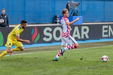 ZAGREB, CROATIA - SEPTEMBER 03, 2017: European qualifier for 2018 FIFA World CUp Russia. Croatia vs Kosovo. Ivan RAKITIC (7)