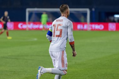 ZAGREB, CROATIA - NOVEMBER 15, 2018: UEFA Nations League football match Croatia vs. Spain. In action Rodri (16)