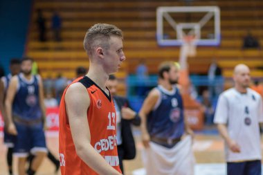 Zagreb, Hırvatistan - 11 Ekim 2017: 7 gün Eurocup Kk Cedevita Zagreb - Fiat Torino Auxilium. Dzanan Musa (13)