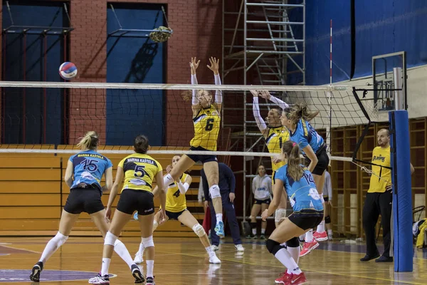 Zagreb Croatie Décembre 2017 Superligue Croate Volleyball Match Entre Olimpik — Photo