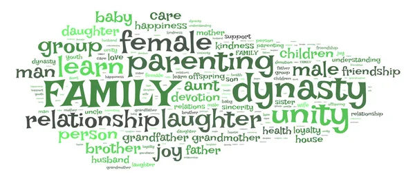 Family word cloud. Made of with words related to family