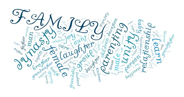 Family Word Cloud Made Words Related Family — Stock Photo, Image