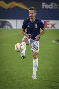 Zagreb, Hırvatistan - 20 Eylül 2018: Uefa Avrupa Ligi 2018 / 2019, Gnk Dinamo vs. Sk Fenerbahçe. Topla Baris Alici (24)