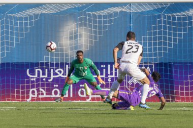 Zagreb, Hırvatistan - 31 Temmuz 2018: Arap Kulüp Şampiyonlar Kupası, Al Ain - Es Setif. Rayan Yaslam (43))