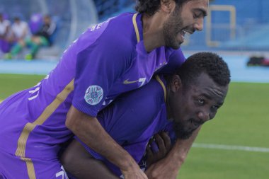 Zagreb, Hırvatistan - 31 Temmuz 2018: Arap Kulüp Şampiyonlar Kupası, Al Ain - Es Setif. İbrahim Diaky (18) kutlama golü