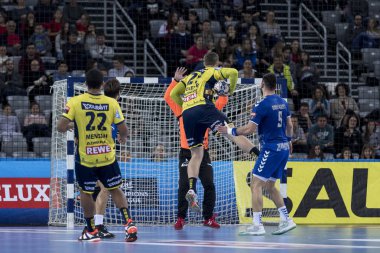 Zagreb, Hırvatistan - 29 Kasım 2017: Ehf Velux Şampiyonlar Ligi PPD Zagreb - Rhein-Neckar Lowen. Pekeler Hendrik (23)