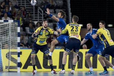 Zagreb, Hırvatistan - 29 Kasım 2017: Ehf Velux Şampiyonlar Ligi PPD Zagreb - Rhein-Neckar Lowen. Zlatko Horvat (18)