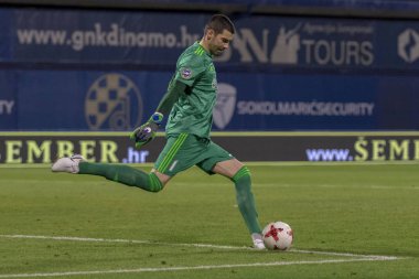 Zagreb, Hırvatistan - 14 Ağustos 2018: Uefa Şampiyonları Leauge eleme turu. Gnk Dinamo, Fc Astana 'ya karşı. Eylemde Nenad Eric (1)