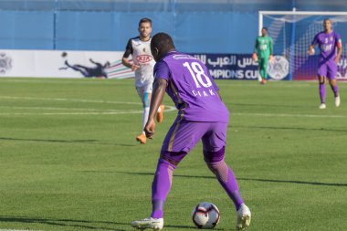 Zagreb, Hırvatistan - 31 Temmuz 2018: Arap Kulüp Şampiyonlar Kupası, Al Ain - Es Setif. İbrahim Diaky (18))