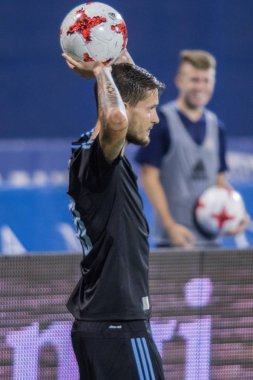 Zagreb, Hırvatistan - 21 Temmuz 2017: Dinamo Zagreb (Cro) ile Odd (Nor) arasında oynanan Uefa Avrupa Ligi 3. tur ön eleme maçı. Petar Stojanoviç (30)