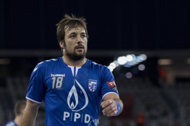 Zagreb, Hırvatistan - 29 Kasım 2017: Ehf Velux Şampiyonlar Ligi PPD Zagreb - Rhein-Neckar Lowen. Zlatko Horvat (18)