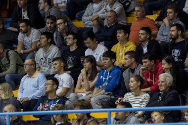 Zagreb, Hırvatistan - 07 Kasım 2018: Aba Ligi Kk Cedevita-Limoges Csp. Basketbolcular iş başında