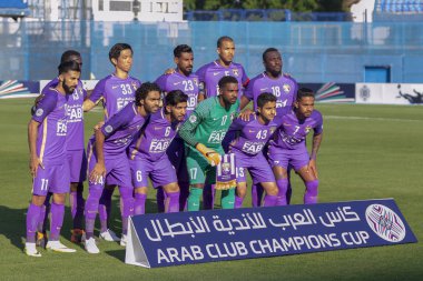Zagreb, Hırvatistan - 31 Temmuz 2018: Arap Kulüp Şampiyonlar Kupası, Al Ain - Es Setif. Al Ain 'in kadrosu