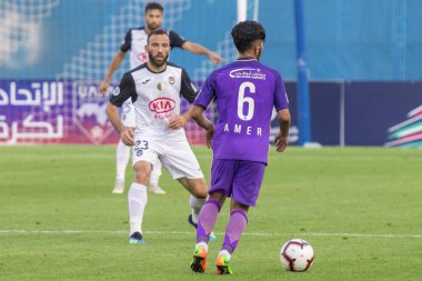 Zagreb, Hırvatistan - 31 Temmuz 2018: Arap Kulüp Şampiyonlar Kupası, Al Ain - Es Setif. Amer Abdülrahman (6))