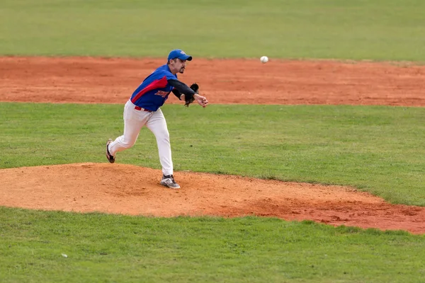 Zagreb Croatia September 2017 Baseball Match Baseball Club Zagreb Olimpija — Stock Photo, Image