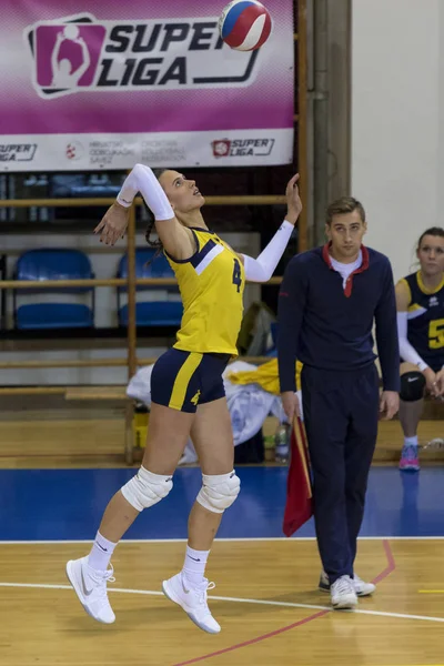 Zagreb Croacia Diciembre 2017 Mujer Superliga Croata Voleibol Partido Entre — Foto de Stock