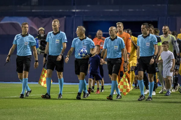 Zagreb Hırvatistan Ağustos 2018 Uefa Şampiyonlar Ligi Playoffları Gnk Dinamo — Stok fotoğraf