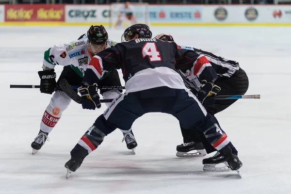 Zagreb Croatia Setembro 2017 Ebel Ice Hockey League Match Entre — Fotografia de Stock