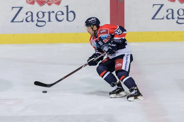 Zagreb Croatia Novembro 2017 Ebel Ice Hockey League Match Entre — Fotografia de Stock