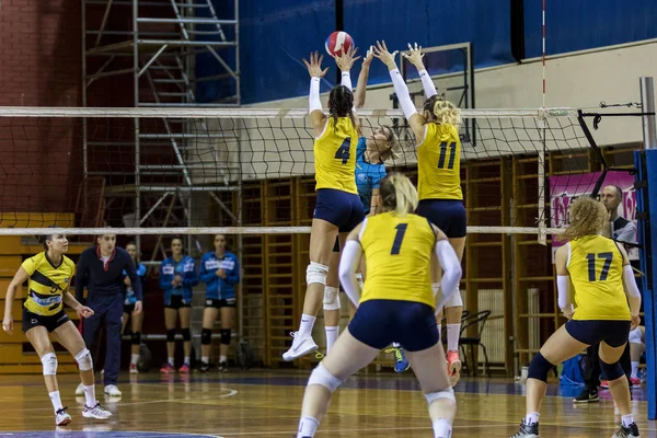 Zagreb Croatia December 2017 Croatian Volleyball Superleague Woman Match Olimpik — Stockfoto