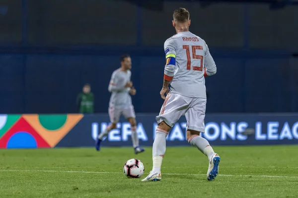 Záhřeb Chorvatsko Listopadu 2018 Uefa Nations League Zápas Chorvatsko Španělsko — Stock fotografie