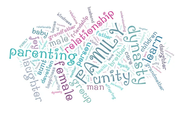 Family Word Cloud Made Words Related Family — Stock Photo, Image