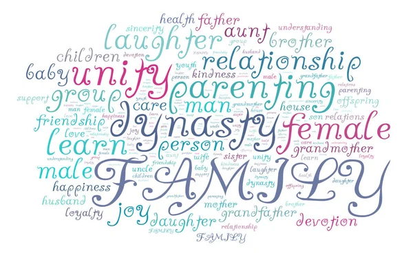 Family word cloud. Made of with words related to family