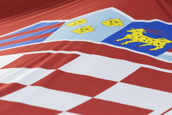 Bandera Croata Cerrar Fondo — Foto de Stock