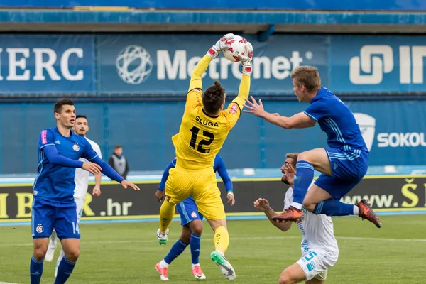 Zagreb Croatia October 2017 Croatian First Football League Game Gnk — Stock Photo, Image