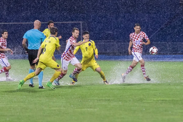 ZAGREB, CROATIA - SEPTEMBER 02, 2017: European qualifier for 2018 FIFA World CUp Russia. Croatia vs Kosovo. Ivan RAKITIC (7) in action