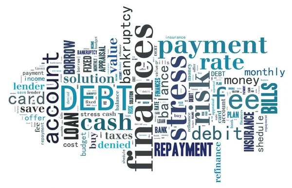 Debt Word Cloud Background — Stock Photo, Image