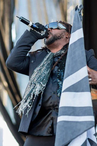 Zagreb Croatia Junho 2017 Zagreb Rockfest Vocalista Skindred Benji Webbe — Fotografia de Stock