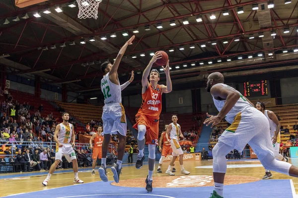 Zagreb Hırvatistan Kasım 2018 Aba Ligi Cedevita Limoges Csp Basketbolcular — Stok fotoğraf