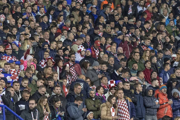 Zagreb Croacia Noviembre 2018 Uefa Nations League Partido Fútbol Croacia — Foto de Stock