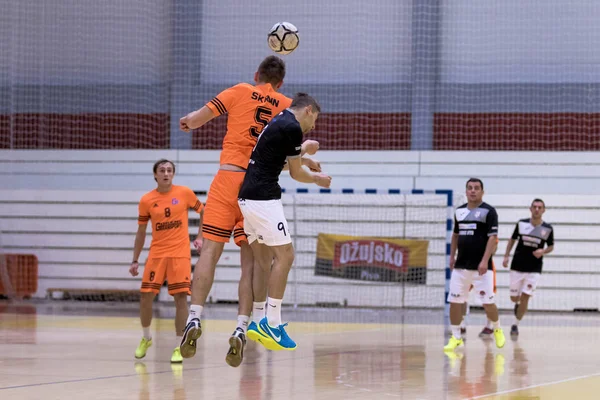 Zagreb Croatia December 2017 Croatian Indoors Soccer Tournament Kutija Sibica — Stock Photo, Image