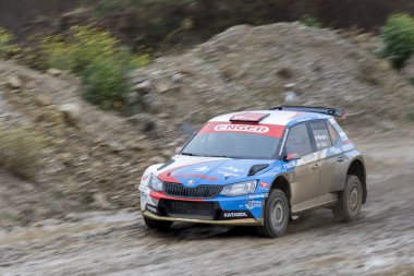 Sveta Nedelja, Hırvatistan - 26 Kasım 2017: 8. Laszlo Ranga jun. - Imre Toth / Skoda Fabia R5 / Limitsiz