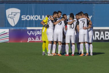 Zagreb, Hırvatistan - 31 Temmuz 2018: Arap Kulüp Şampiyonlar Kupası, Al Ain - Es Setif. Es Setif oyuncuları