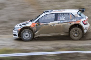 Sveta Nedelja, Hırvatistan - 26 Kasım 2017: 8. Krisztian Hideg - Istvan Kerek / Skoda Fabia R5 / Limitsiz