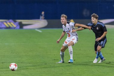 Zagreb, Hırvatistan - 21 Temmuz 2017: Dinamo Zagreb (Cro) ile Odd (Nor) arasında oynanan Uefa Avrupa Ligi 3. tur ön eleme maçı. Ante Coriç (10) eylemde