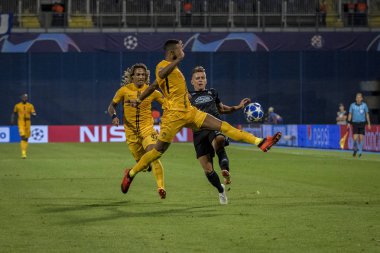 Zagreb, Hırvatistan - 28 Ağustos 2018: Uefa Şampiyonlar Ligi Playoffları, Gnk Dinamo ve Bsc Young Boys. Damian Kadzior (92)) 