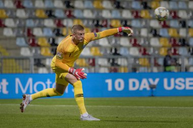 Rijeka, Hırvatistan - 12 Ekim 2018: Uefa Uluslar Ligi maçı Hırvatistan - İngiltere. Eylem Jordan Pickford (Gk-1)
