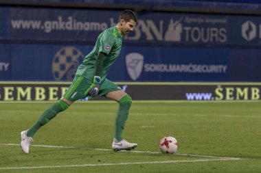 Zagreb, Hırvatistan - 14 Ağustos 2018: Uefa Şampiyonları Leauge eleme turu. Gnk Dinamo, Fc Astana 'ya karşı. Eylemde Nenad Eric (1)