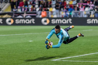 Rijeka, Hırvatistan - 06 Ekim 2017: 2018 Fifa Dünya Kupası Rusya Avrupa elemeleri. Hırvatistan - Finlandiya. Danijel Subasic (23)) 