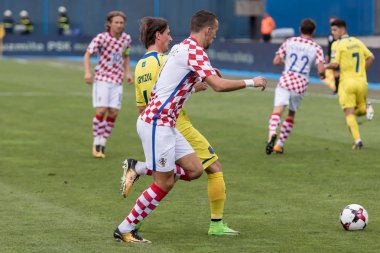 ZAGREB, CROATIA - SEPTEMBER 03, 2017: European qualifier for 2018 FIFA World CUp Russia. Croatia vs Kosovo. Ivan PERISIC (4)