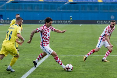 ZAGREB, CROATIA - SEPTEMBER 03, 2017: European qualifier for 2018 FIFA World CUp Russia. Croatia vs Kosovo. Sime VRSALJKO (2)