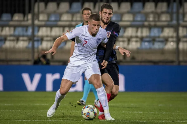 Rijeka Chorvatsko Října 2018 Fotbalová Liga Ligy Národů Chorvatsko Anglie — Stock fotografie